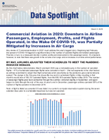 Commercial Aviation in 2020 Downturn in Airline Passengers Employment Profits and Flights Operated in the Wake of COVID19 was Partially Mitigated by Increases in Air Cargo