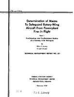 Determination of Means To Safeguard RotaryWing Aircraft From Powerplant Fires In Flight