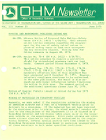 Office of Hazardous Materials Newsletter June 1973
