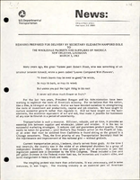 Remarks Prepared for Delivery by Secretary Elizabeth Hanford Dole to the Wholesale Florists and Suppliers of America