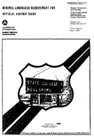 Minimal Luminance Requirement for Official Highway Signs