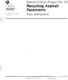 Recycling Asphalt Pavements New Hampshire