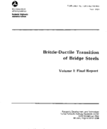 Brittleductile transition of steel bridges volume I  final report