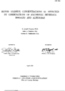 Blood alcohol concentrations as affected by combinations of alcoholic beverage dosages and altitudes