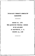 Interstate Commerce Commision Report of the Accident  Investigation Occuring on the WASHINGTON TERMINAL WASHINGTON D C