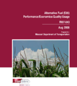 Alternative Fuel E85 Performance Economics Quality and Usage