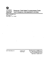 Passenger Train Grade Crossing Impact Tests Test Procedures Instrumentation and Data