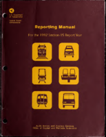 Reporting Manual For the 1992 Section 15 Report Year