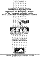 Corridor Reservation Implications for Recouping a Portion of the Unearned Increment Arising From Construction of Transportation Facilities