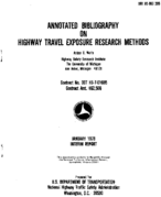 Annotated Bibliography on Highway Travel Exposure Research Methods