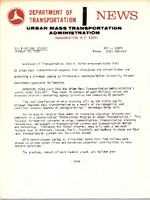 Department of Transportation News Urban Mass Transportation Administration DOT 22870