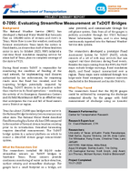 07095 Evaluating Streamflow Measurement at TxDOT Bridges Summary