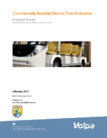 Commercially available electric tram evaluation evaluation results Fish and Wildlife inservice testing