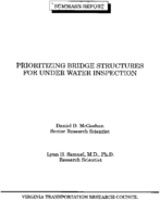 Prioritizing bridge structures for underwater inspections  summary report