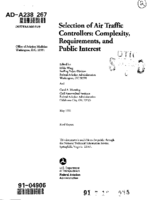 Selection of Air Traffic Controllers Complexity Requirements and Public Interest