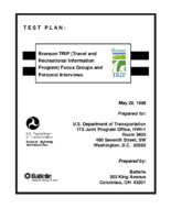 Test Plan Branson TRIP Travel and Recreational Information Program Focus Groups and Personal Interviews