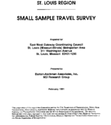 Saint Louis region  small sample travel survey
