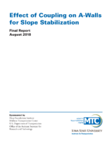 Effect of Coupling on AWalls for Slope Stabilization