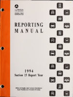 Reporting Manual 1994 Section 15 Report Year