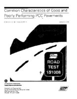 Common Characteristics of Good and Poorly Performing PCC Pavements