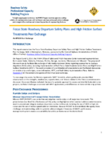 Focus State Roadway Departure Safety Plans and High Friction Surface Treatments Peer Exchange  an RPSCB Peer Exchange
