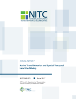 Active travel behavior and spatialtemporal land use mixing  final report