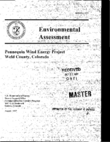 Ponnequin Wind Energy Project Weld County Colorado