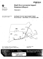 Northeast Corridor Improvement Project Electrification  New Haven CT to Boston MA  Draft Environmental Impact Statement Volume 1