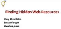 Finding Hidden Web Resources