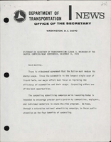 Statement of Secretary of Transportation Claude S Brinegar at the Carpool Campaign News Conference