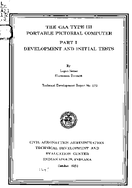 The CAA Type Portable Pictorial Computer Part I Development and Initial Tests