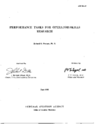 Performance tasks for operatorskills research