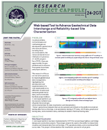 WebBased Tool To Advance Geotechnical Data Interchange and ReliabilityBased Site Characterization Research Project Capsule 242GT