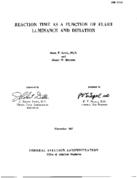 Reaction time as a function of flash luminance and duration