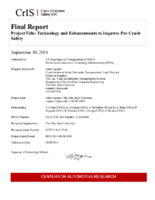 Technology and Enhancements to Improve PreCrash Safety