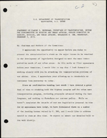 Statement of Claude S Brinegar Secretary of Transportation Before the Subcommittee on Housing and Urban Affairs Senate Committee on Banking Housing and Urban Affairs Regarding S 386