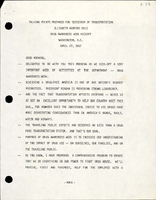 Talking Points Prepared for Secretary of Transportation Elizabeth Hanford Dole Drug Awareness Week Kickoff