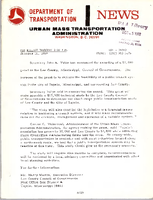 Department of Transportation News Urban Mass Transportation Administration DOT 26069