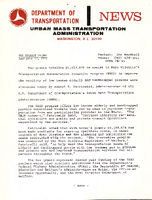 Department of Transportation News Urban Mass Transportation Administration UMTA 7693