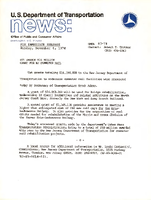 US Department of Transportation News Office of Public and Consumer Affairs UMTA 8378 DOT Awards 26 Million Grant for NJ Commuter Rail