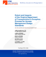 Extent and Impacts of the Virginia Department of Transportations Exception Process for Access Management Design Standards
