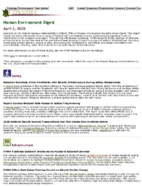 Human Environment Digest April 2 2020