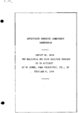 Interstate Commerce Commision Report of the Accident  Investigation Occuring on the BALTIMORE AND OHIO RAILROAD COMPANY WJ TOWER NEAR WILMINGTON DEL