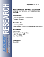 Assessment of the Effectiveness of WrongWay Driving WWD Detection System