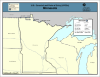US  Canada Land Ports of Entry LPOEs Minnesota