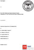 The Traffic Monitoring Program Research Project Comparison of TDOT Practices With Selected States