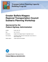 Greater BuffaloNiagara Regional Transportation Council Scenario Planning Workshop  Sponsored by the Federal Highway Administration