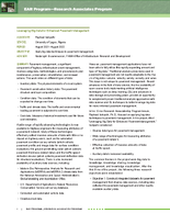 EAR Program  Research Associates Program Leveraging Big Data for Enhanced Pavement Management