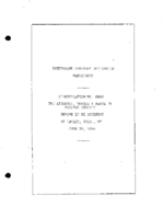 Interstate Commerce Commision Report of the Accident  Investigation Occuring on the ATCHISON TOPEKA AND SANTA FE RAILWAY HEMLET CO