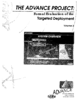 The ADVANCE project  formal evaluation of the targeted deployment Volume 3